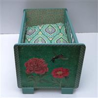 Großes Puppenbett "Leuchtendes Beet"   