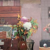 Stillleben mit Blumenvasen   