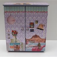 Puppenschrank "Hier wohnt die kleine Prinzessin"